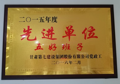 2015年度先进单位