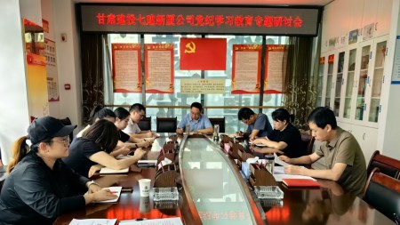 甘肃建投七建新厦公司召开党纪学习教育专题研讨会